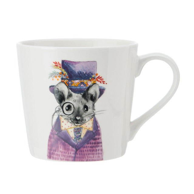 Mikasa Tipperleyhill Mouse Print Porcelain Mug, 380ml - RUTHERFORD & Co