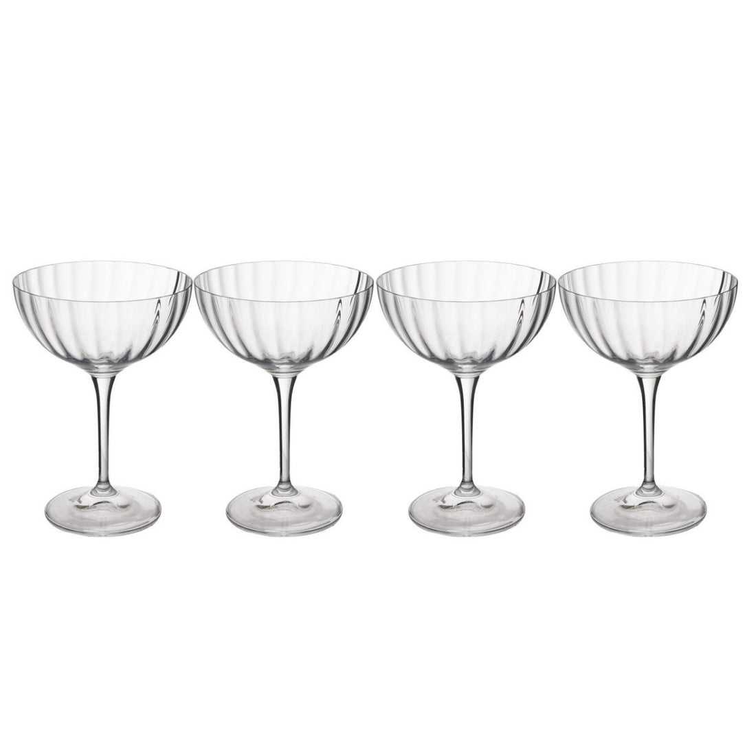 Mikasa Treviso 4 - Piece Crystal Coupe Glass Set, 300ml - RUTHERFORD & Co
