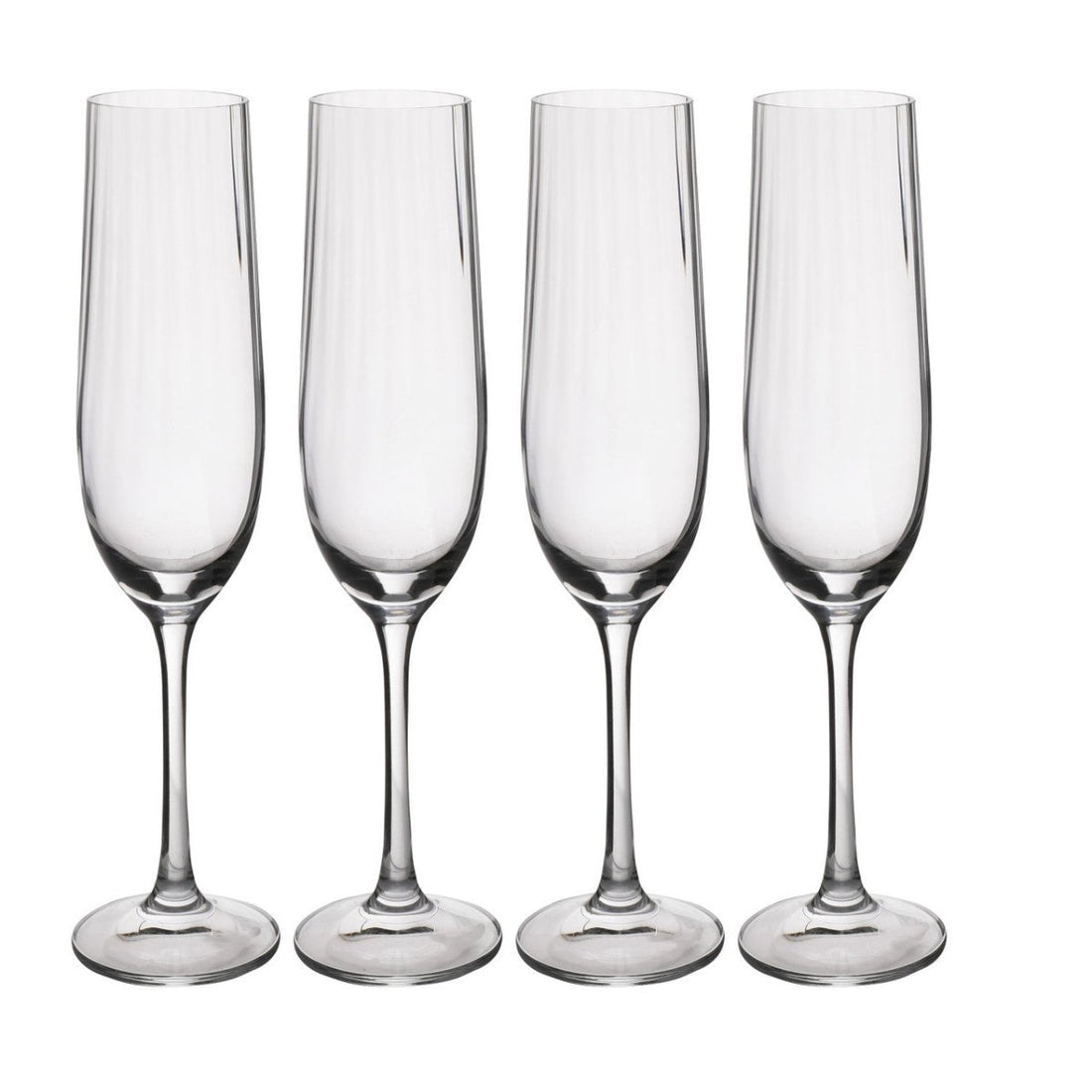 Mikasa Treviso 4 - Piece Crystal Flute Glass Set, 190ml - RUTHERFORD & Co