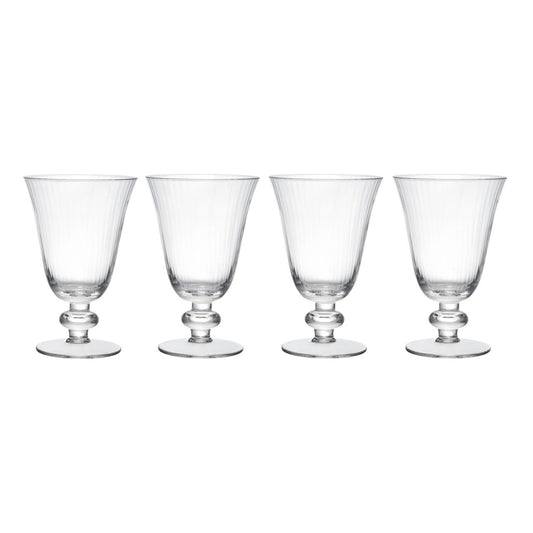 Mikasa Salerno 4-Piece Crystal Wine Glass Set, 260ml