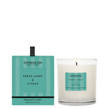 Modern Classics - Fresh Linen & Citrus - Scented Candle - Boxed Tumbler (90 x 80mm) - RUTHERFORD & Co