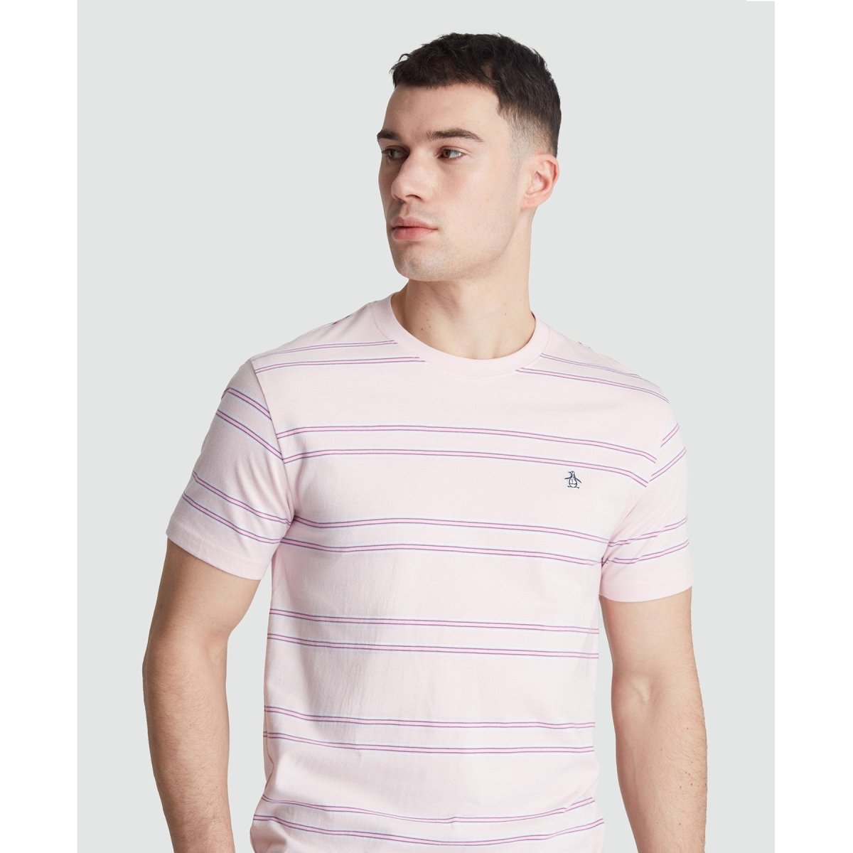 Multi Stripe T-Shirt In Parfait Pink - RUTHERFORD & Co
