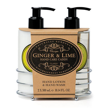 Naturally European Ginger & Lime Hand Care Caddy 2 x 300ml - RUTHERFORD & Co