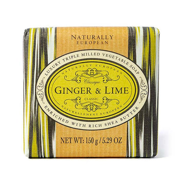 Naturally European Ginger & Lime Soap Bar 150g - RUTHERFORD & Co