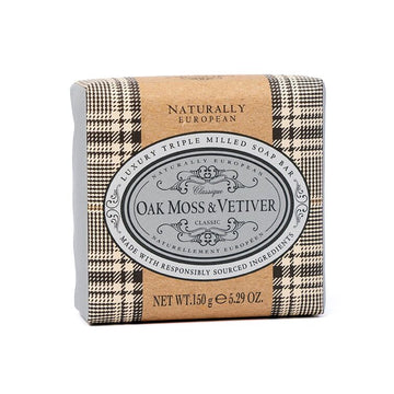 Naturally European Oak Moss and Vetiver Soap Bar 150g - RUTHERFORD & Co