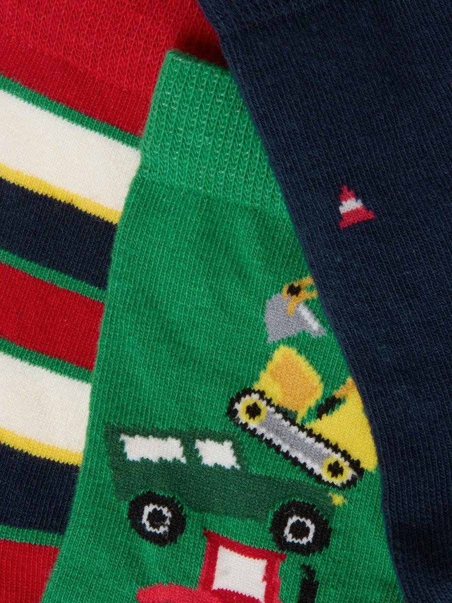 Neat Feet Green/Navy 3 Pack Socks - RUTHERFORD & Co