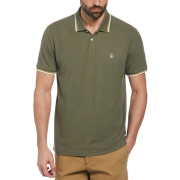 Organic Cotton Pique Polo Shirt With Tipped Collar - RUTHERFORD & Co