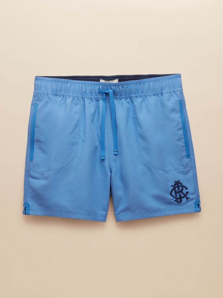 Overton Blue Rugby Style Swim Shorts - RUTHERFORD & Co