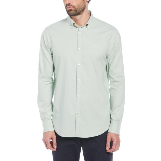 Oxford Stretch Long Sleeve Shirt - RUTHERFORD & Co