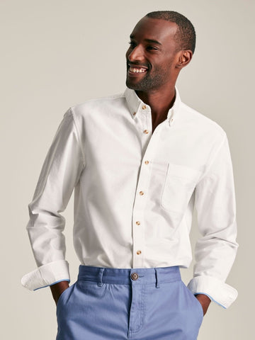 Oxford White Long Sleeve Oxford Shirt - RUTHERFORD & Co