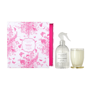Patchouli & Bergamot Candle & Room Spray Gift Set - RUTHERFORD & Co