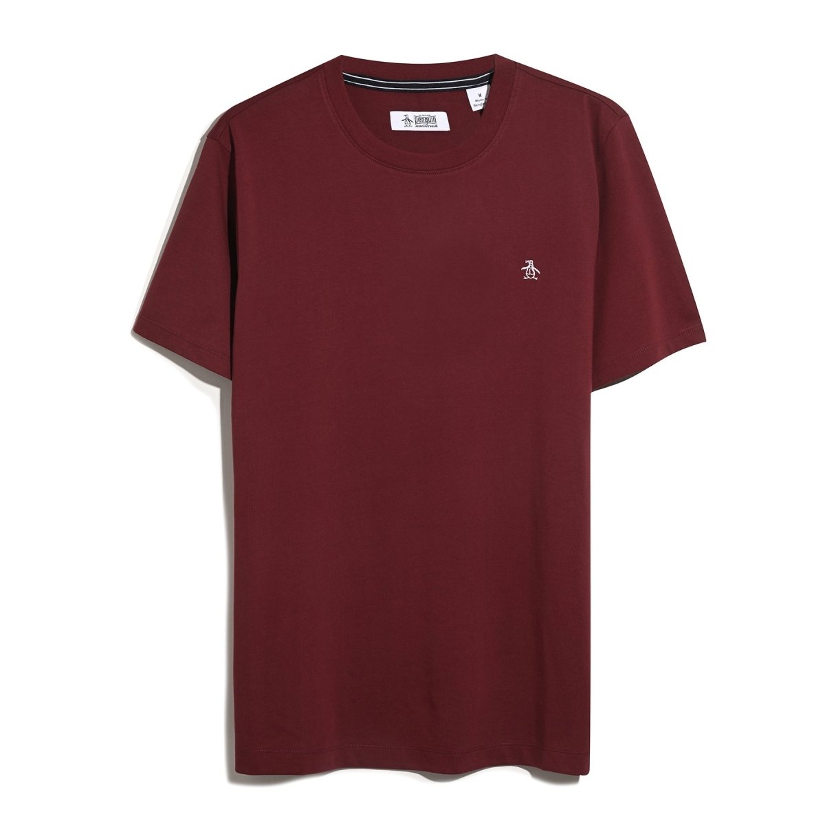 Pin Point Embroidered Logo T-Shirt In Cabernet - RUTHERFORD & Co
