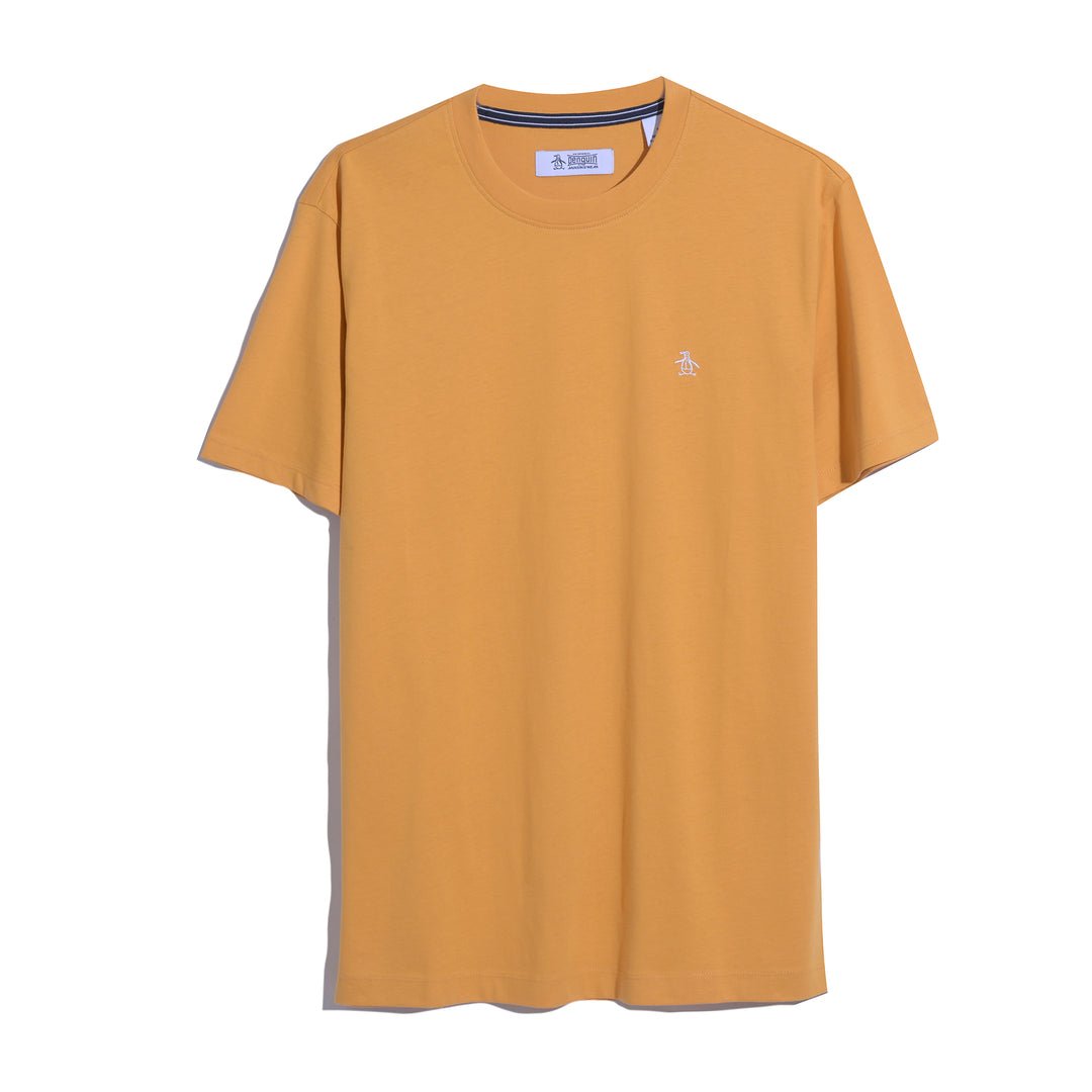 Pin Point Embroidered Pete T-Shirt In Butterscotch - RUTHERFORD & Co