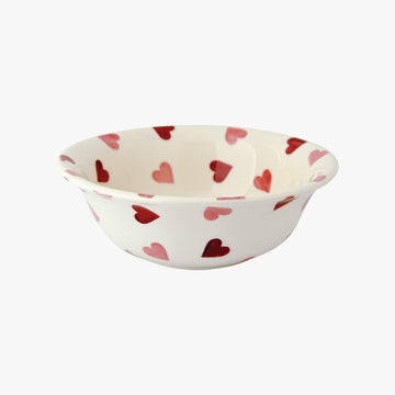 Pink Hearts Cereal Bowl - RUTHERFORD & Co