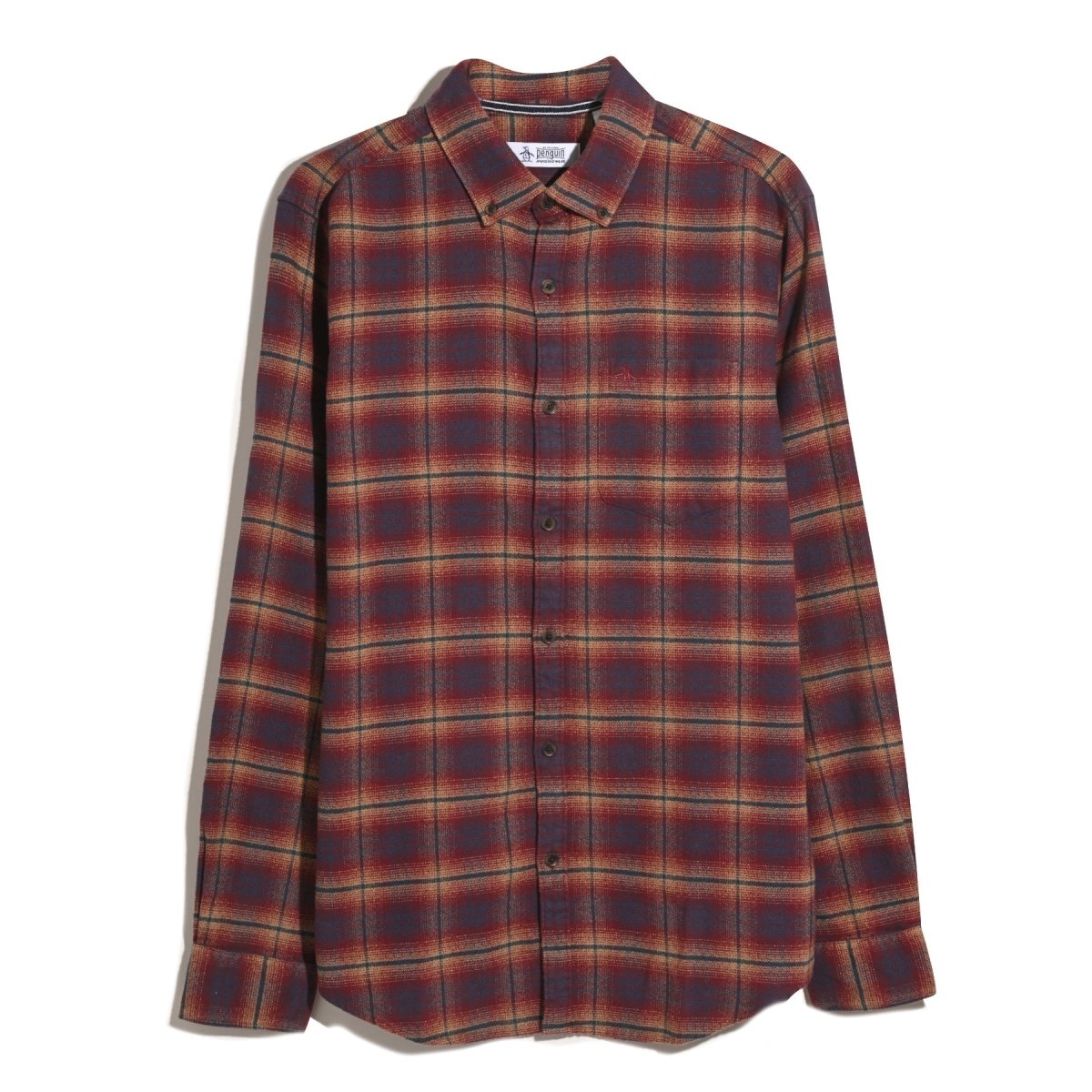 Plaid Flannel Shirt In Cabernet - RUTHERFORD & Co