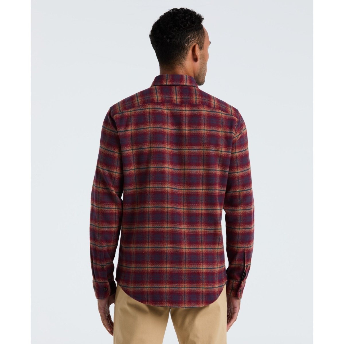 Plaid Flannel Shirt In Cabernet - RUTHERFORD & Co