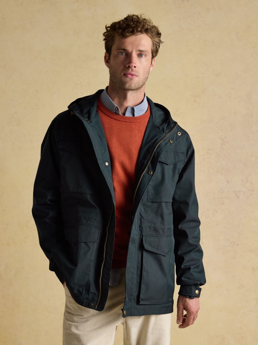 Portman Navy Waterproof Raincoat - RUTHERFORD & Co