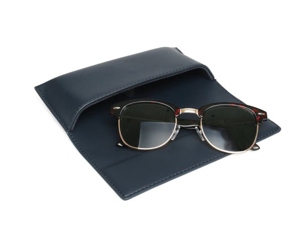 Rome Glasses Case/Navy - RUTHERFORD & Co