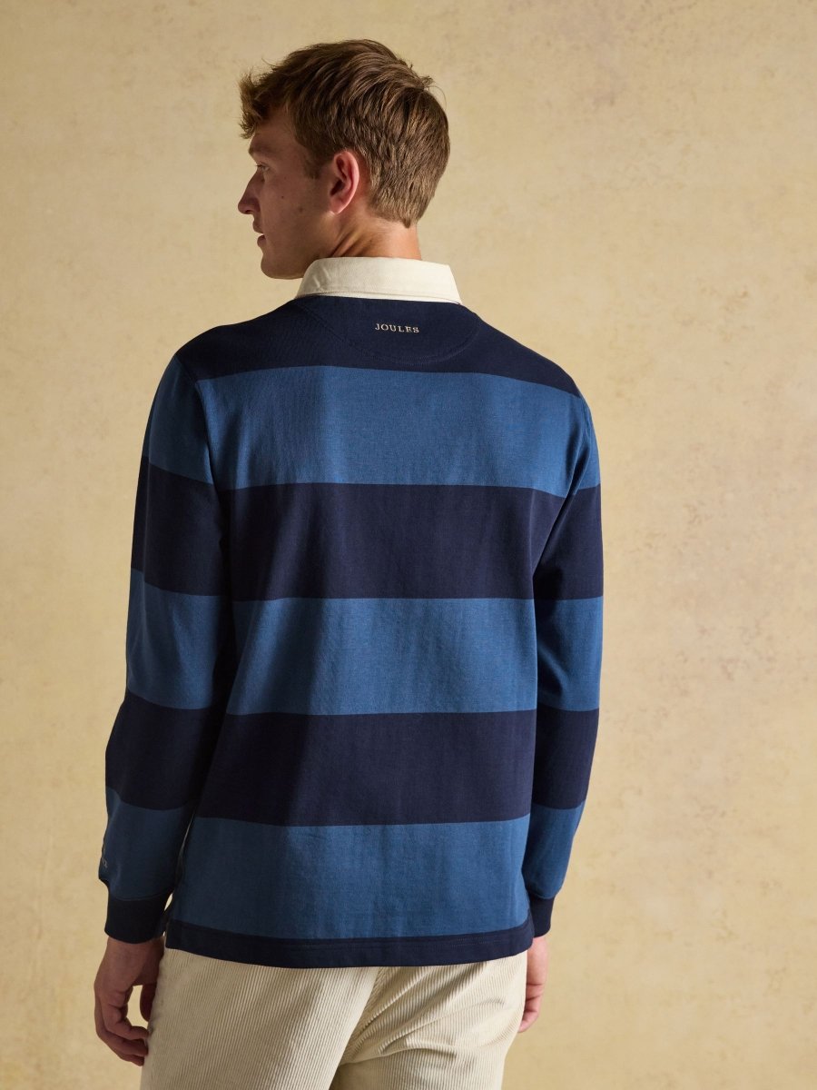 Rugby Club Blue/Navy Long Sleeve Shirt - RUTHERFORD & Co