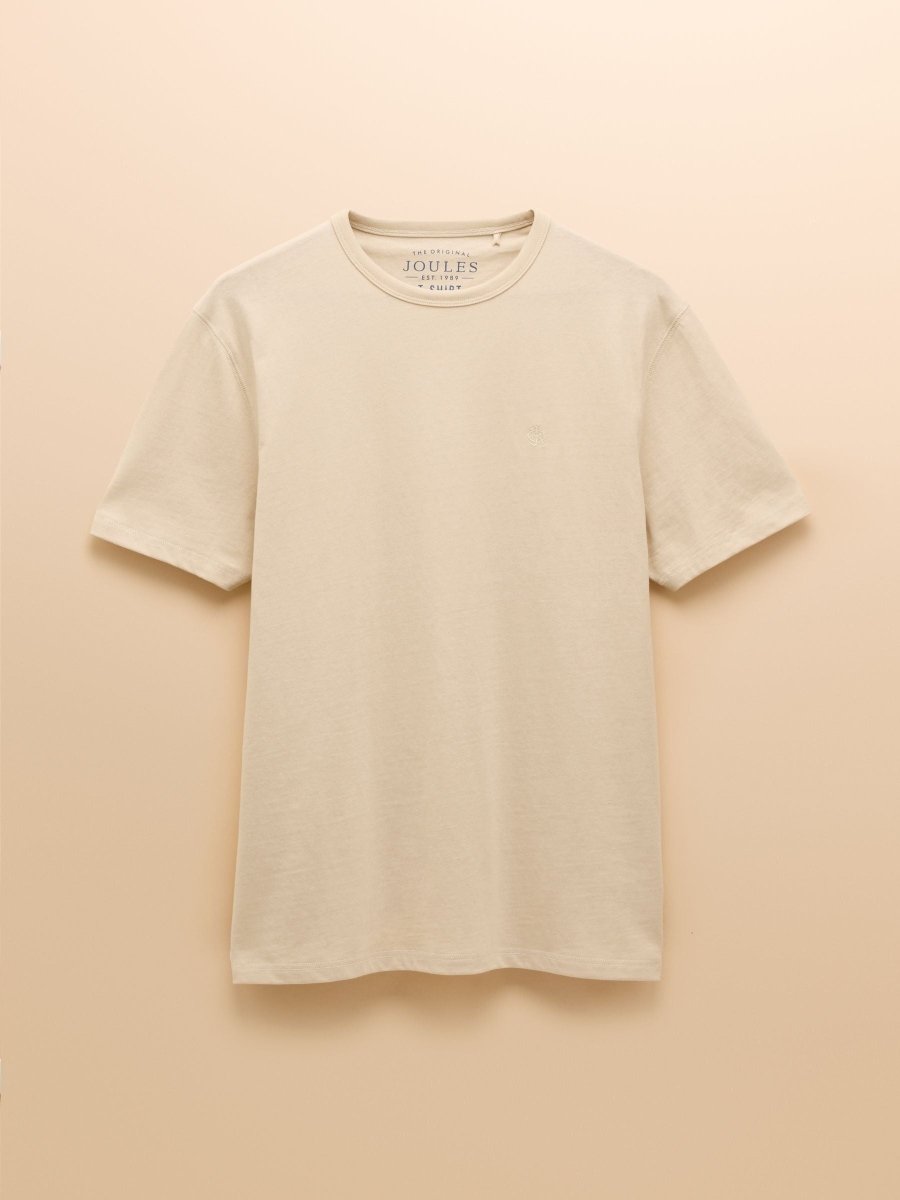 Rugby Club Cream Crew Neck Cotton T-Shirt - RUTHERFORD & Co