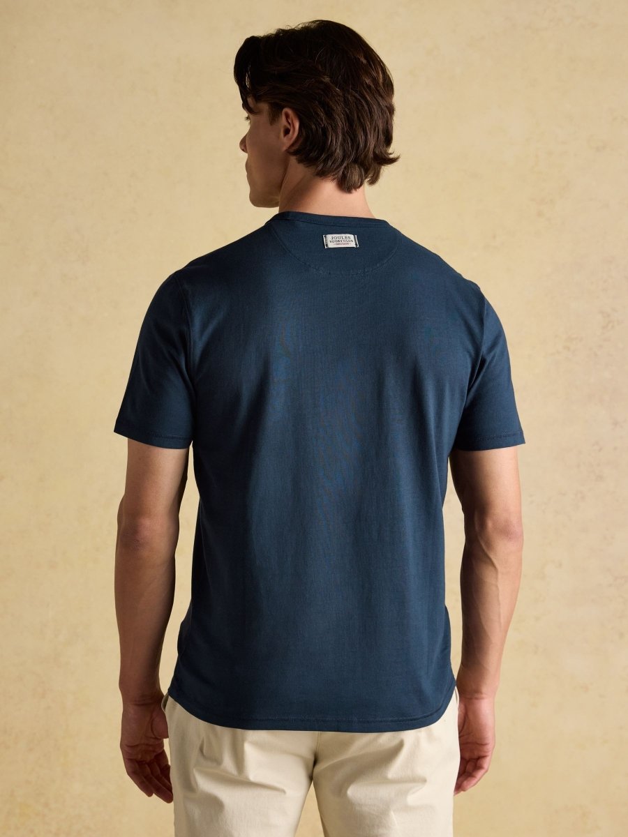 Rugby Club Navy Crew Neck Cotton T-Shirt - RUTHERFORD & Co