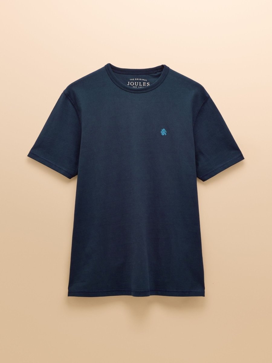 Rugby Club Navy Crew Neck Cotton T-Shirt - RUTHERFORD & Co