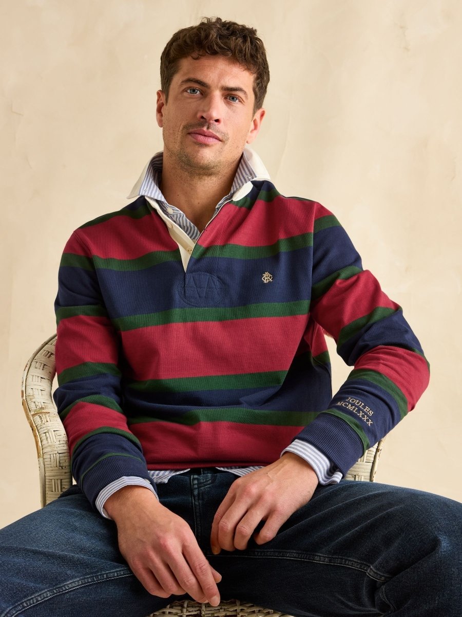 Rugby Club Red & Navy Shirt - RUTHERFORD & Co