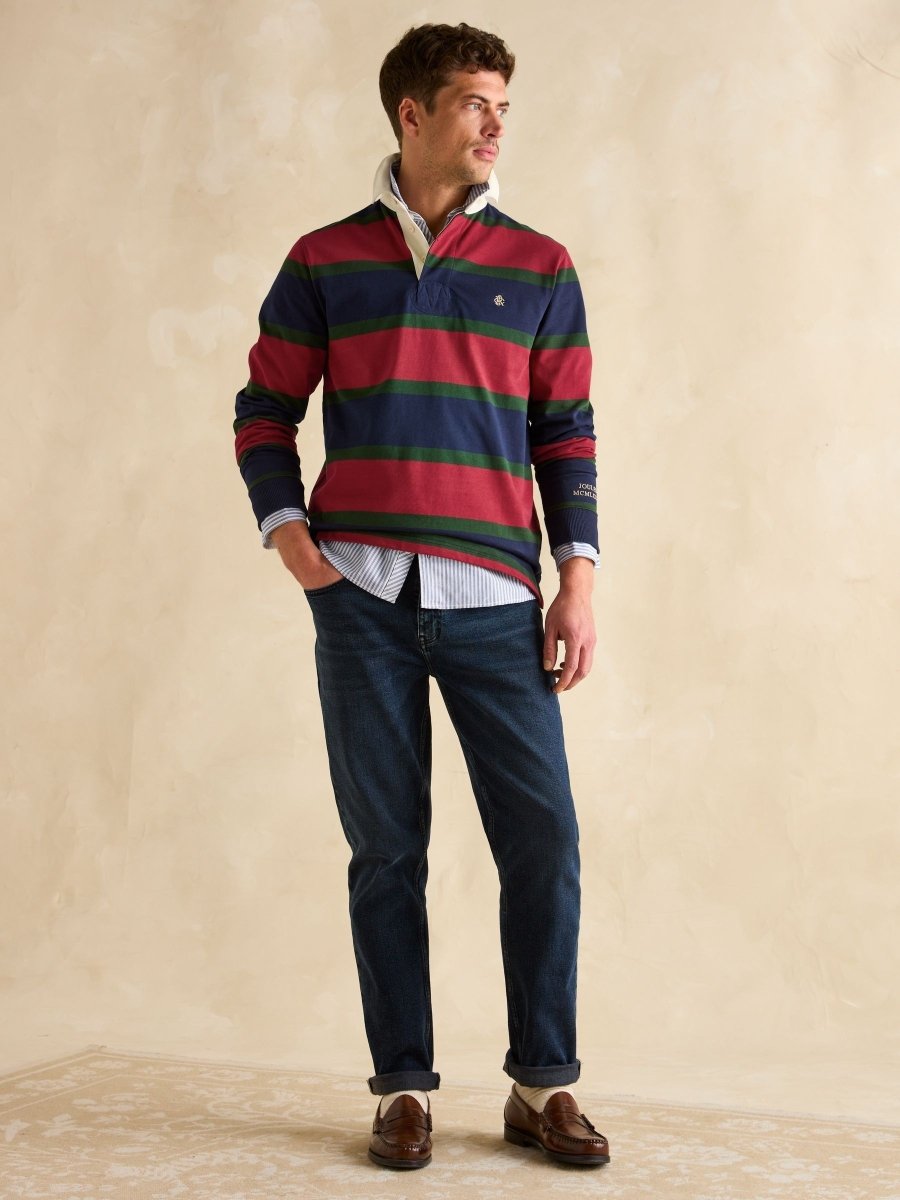 Rugby Club Red & Navy Shirt - RUTHERFORD & Co