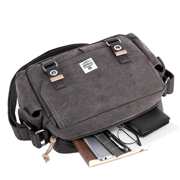 RWAXC004 - M Troop London Classic Messenger Bag Charcoal - RUTHERFORD & Co