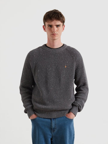 Sage Nepped Sweater In Grey Shade - RUTHERFORD & Co