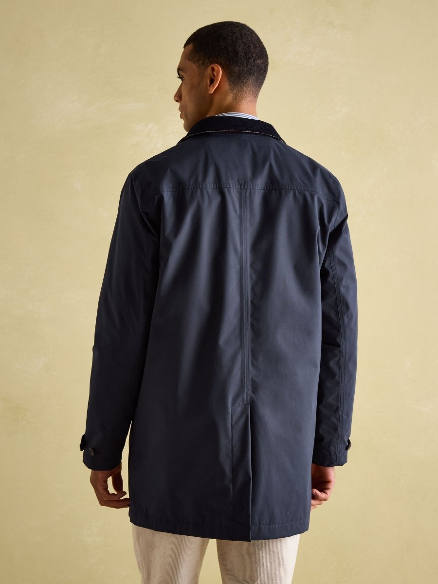 Sandford Navy Blue Waterproof Raincoat - RUTHERFORD & Co