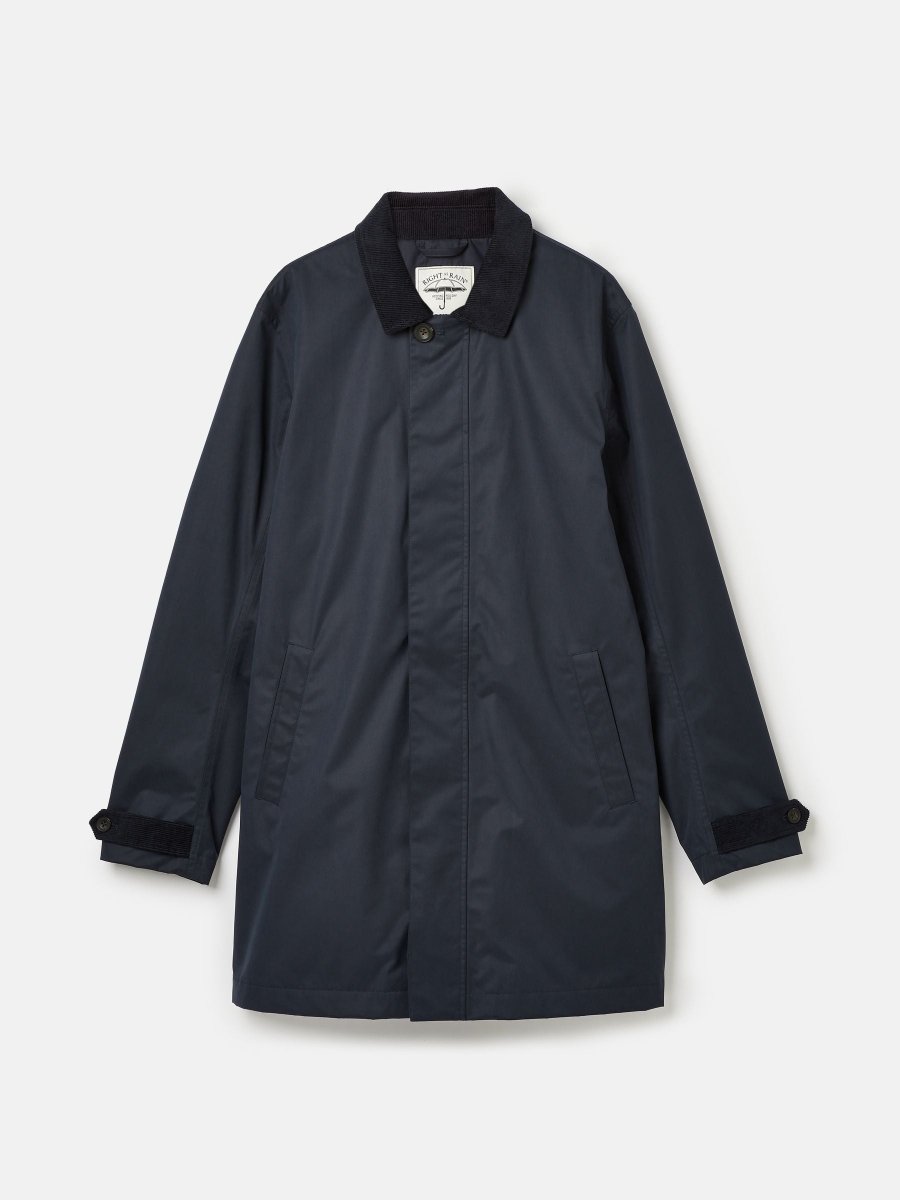 Sandford Navy Blue Waterproof Raincoat - RUTHERFORD & Co