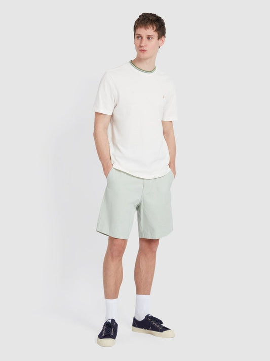 Sepel Twill Shorts In Grove Green - RUTHERFORD & Co