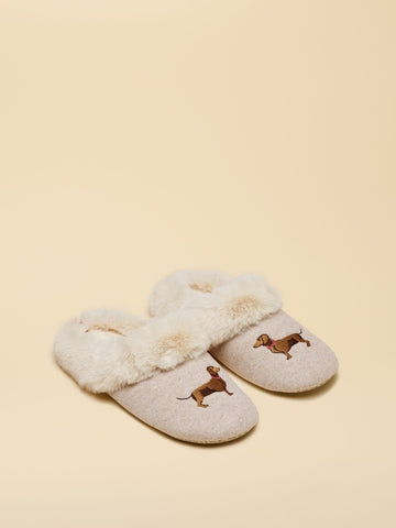 Slippet Luxe Oatmeal Artwork Slipper - RUTHERFORD & Co