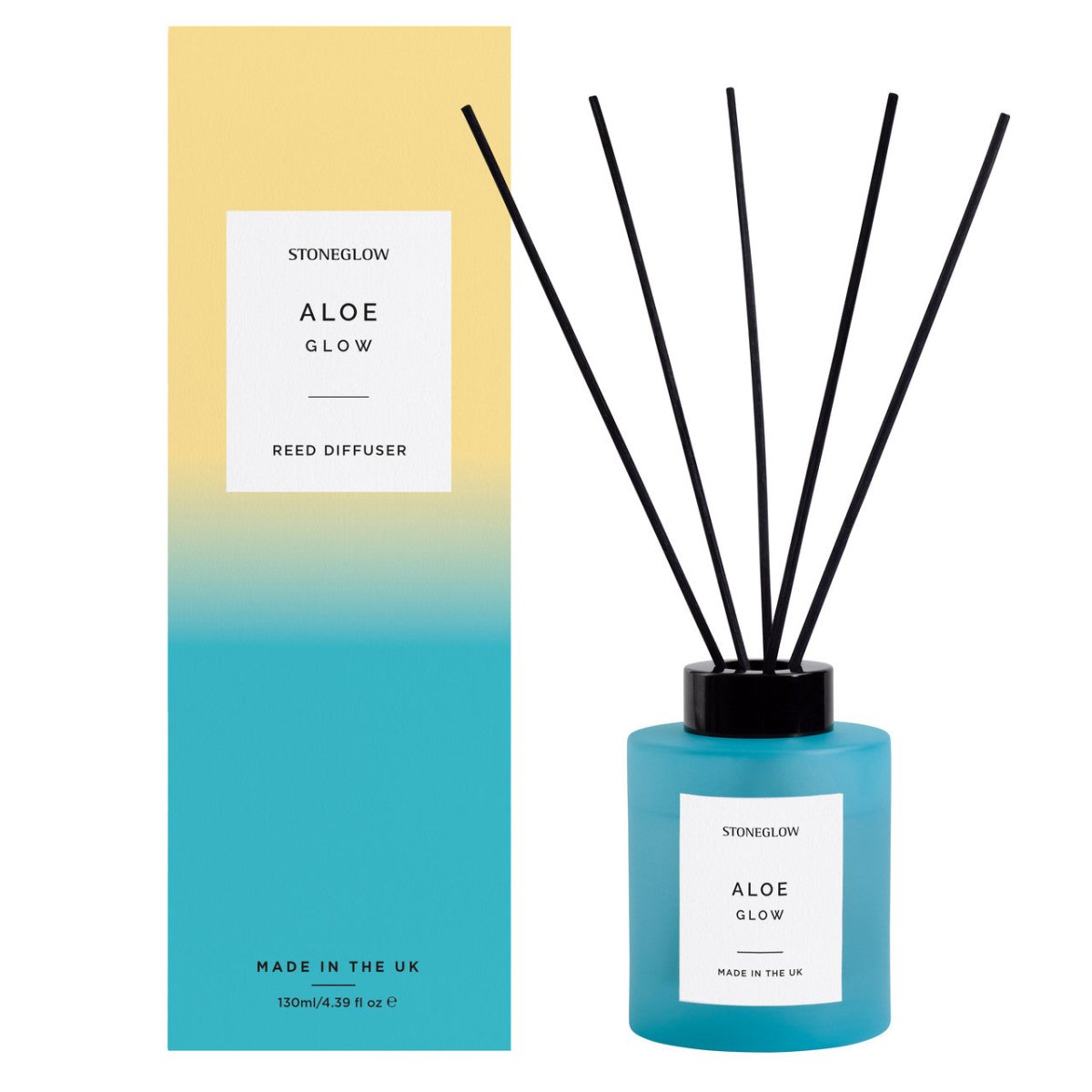 Sol - Aloe Glow - Scented Diffuser 130ml - Blue Glass - RUTHERFORD & Co