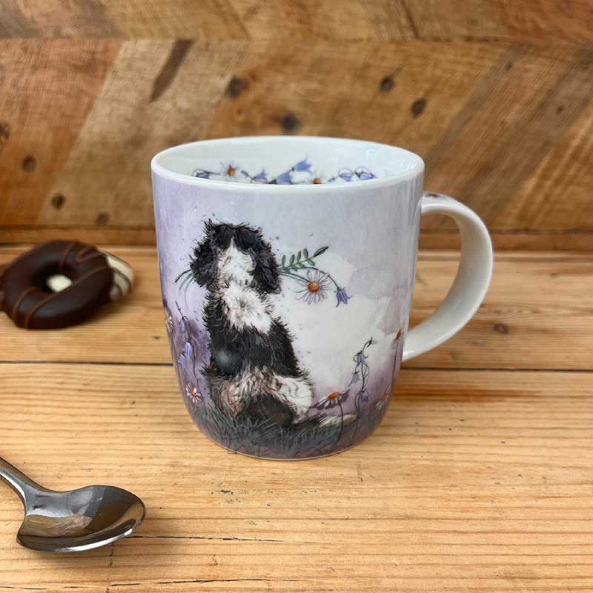 Spaniel and Flowers Mug - RUTHERFORD & Co