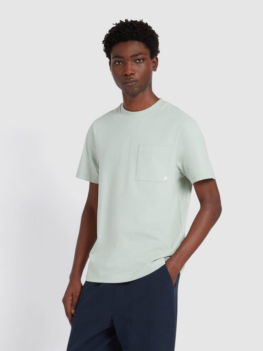 Stacy Regular Fit Pocket T-Shirt In Grove Green - RUTHERFORD & Co