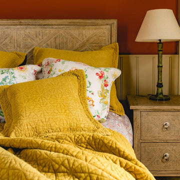 Stonewash Ochre Cushion - RUTHERFORD & Co