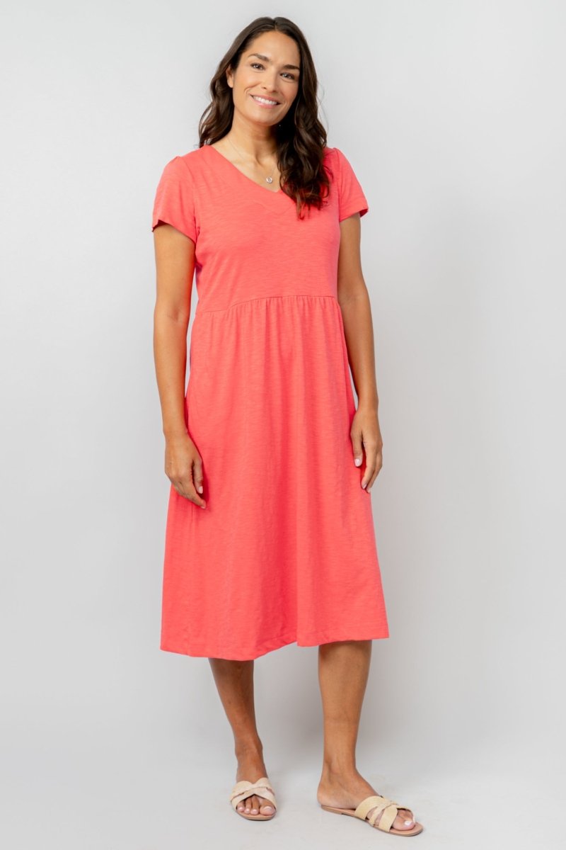 Summer Cerise Organic Cotton Jersey Midi Dress - RUTHERFORD & Co