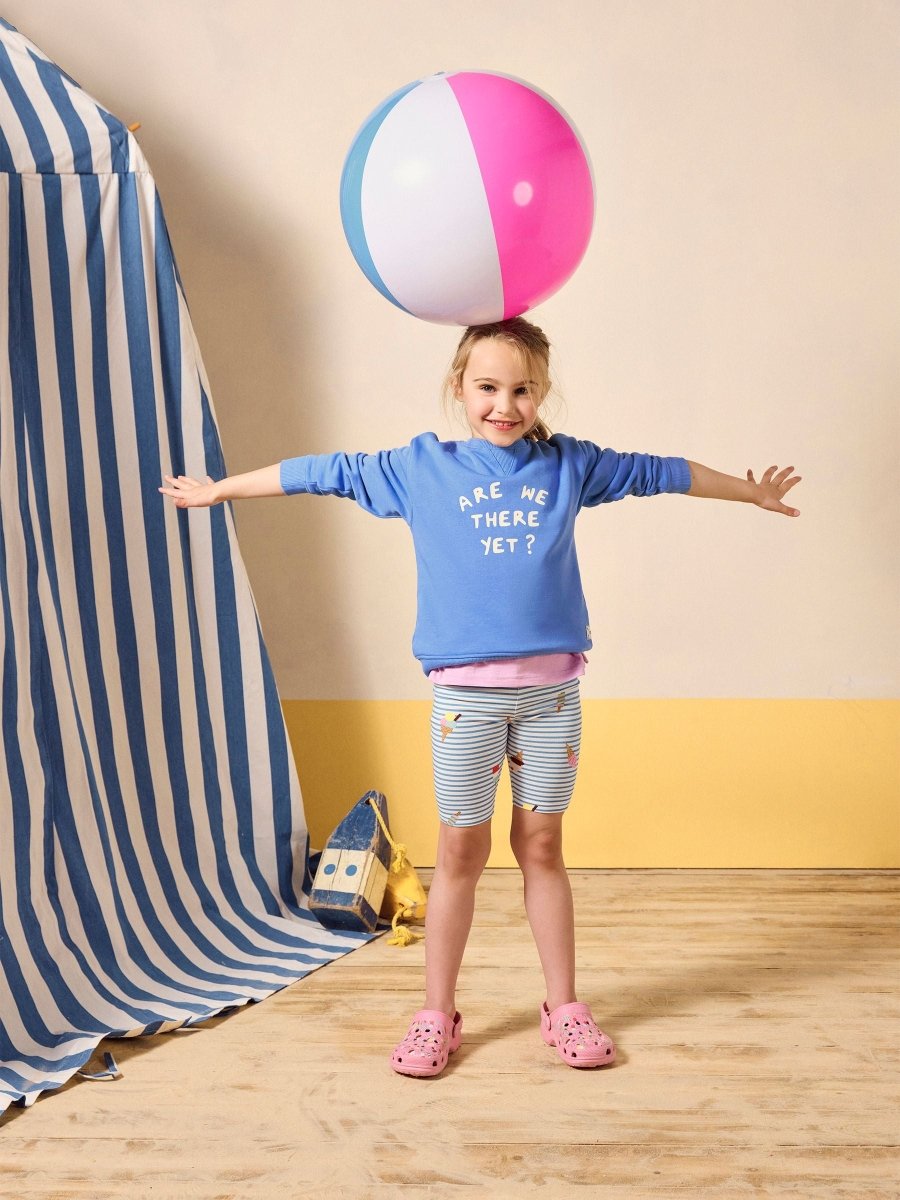 Sundaze Blue Crew Neck Slogan Sweatshirt - RUTHERFORD & Co