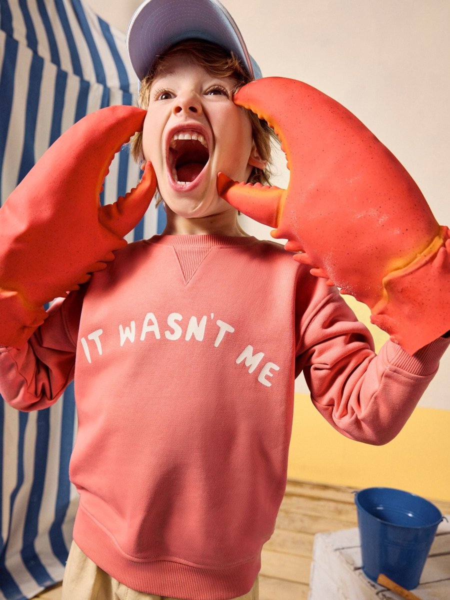 Sundaze Red Crew Neck Slogan Sweatshirt - RUTHERFORD & Co