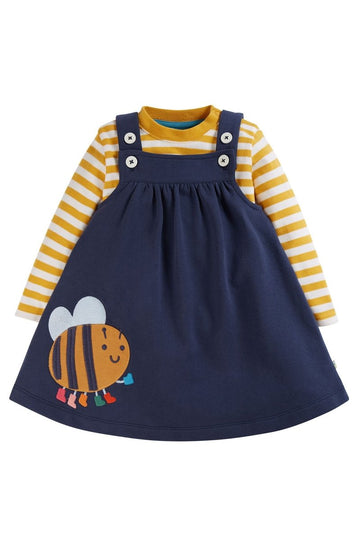 Switch Pippa Pinafore Outfit - Gold Stripe - RUTHERFORD & Co