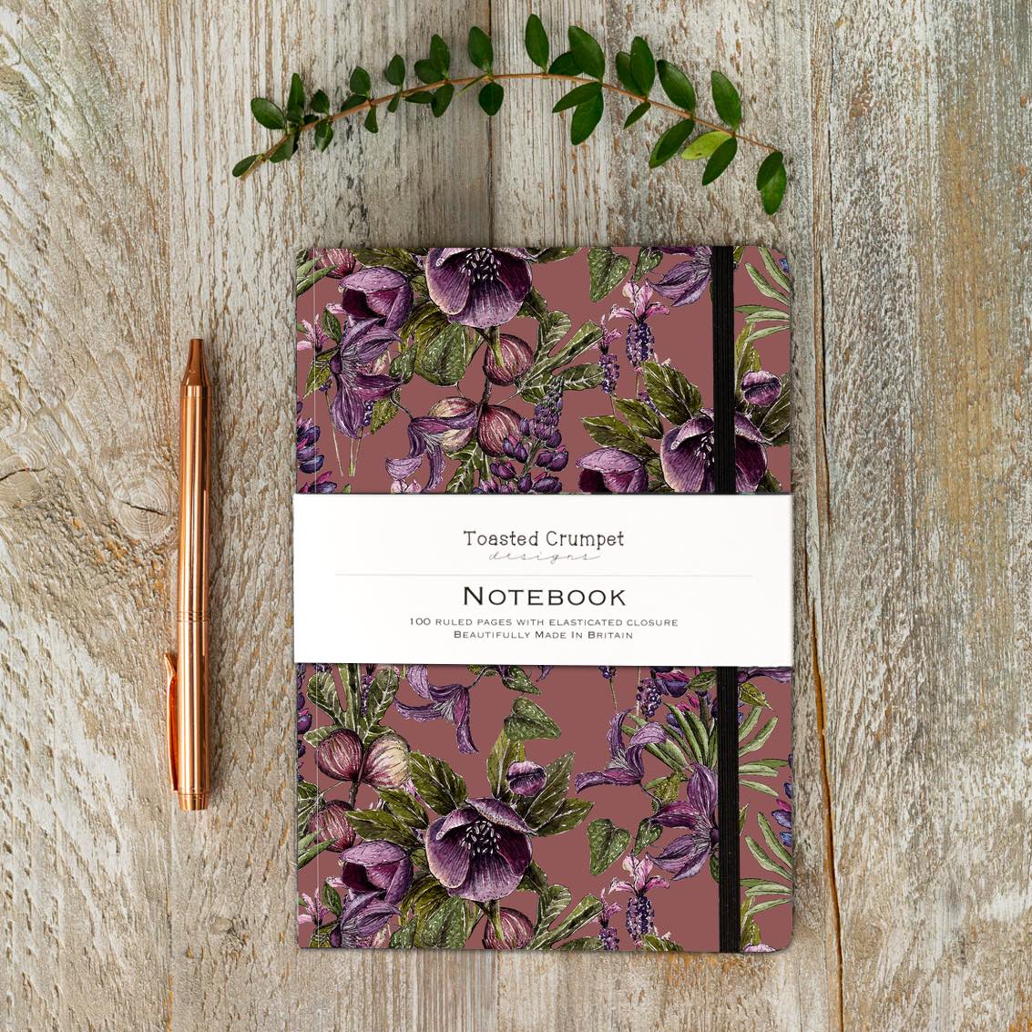 The Mulberry Collection (Mauve) A5 Lined Notebook - RUTHERFORD & Co