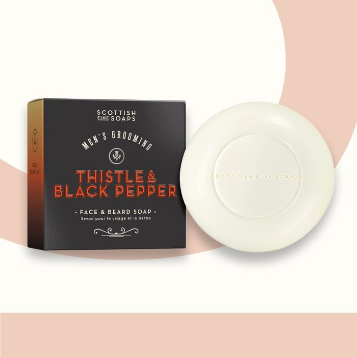 Thistle & Black Pepper Face & Beard Soap - RUTHERFORD & Co