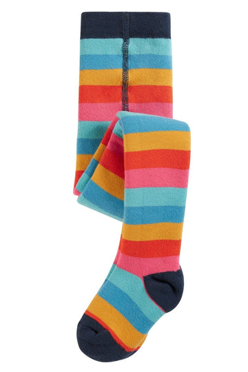 Toasty Tights - Honeysuckle Rainbow Stripe - RUTHERFORD & Co
