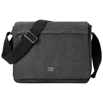 TRP0240 Troop London Classic Canvas Laptop Messenger Bag - 16.5 Diagonally - RUTHERFORD & Co