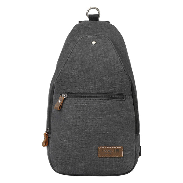 TRP0551 Troop London Classic Sling Bag, One Strap Backpack Charcoal - RUTHERFORD & Co