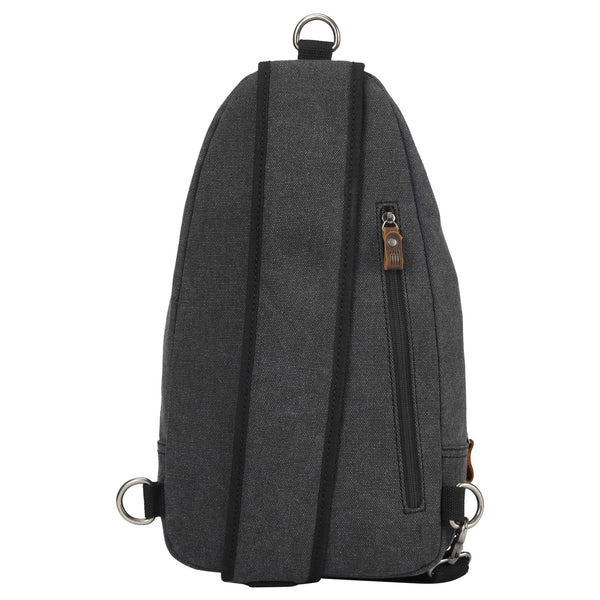 TRP0551 Troop London Classic Sling Bag, One Strap Backpack Charcoal - RUTHERFORD & Co