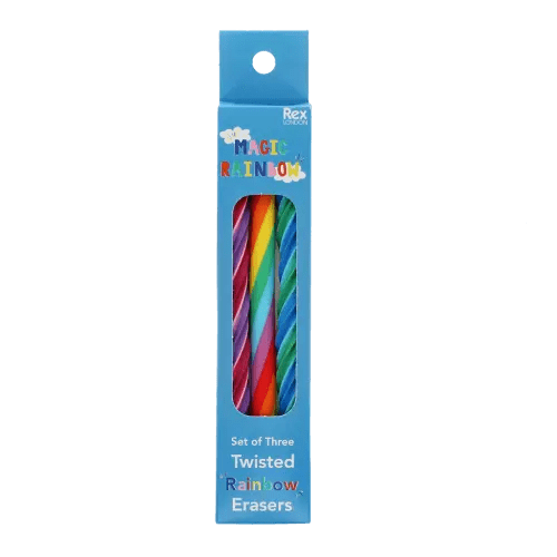 Twisted rainbow erasers (set of 3) - RUTHERFORD & Co