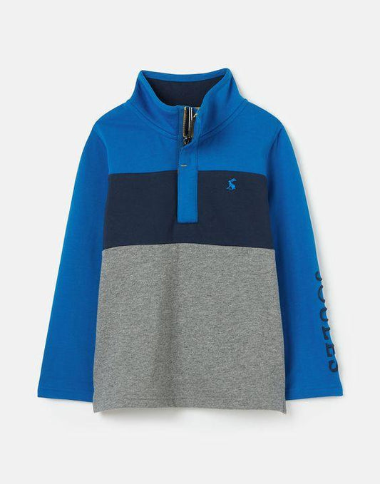 Dale 1/4 Zip Colourblock Sweatshirt - RUTHERFORD & Co